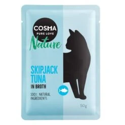 Cosma Nature Pouches Saver Pack 18 X 50g -Zooplus Shop 104000 pla cosma nature skipjack 50g 6