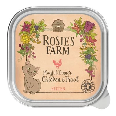 Rosie's Farm Kitten Playful Dinner With Chicken & Trout 3 Rosie's Farm Kitten Playful Dinner With Chicken & Trout