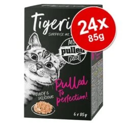 Zooplus Shop 4 Tigeria Pulled Meat Saver Pack 24 X 85g