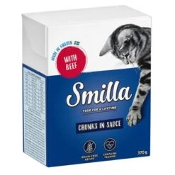 Smilla Chunks In Sauce 6 X 370g -Zooplus Shop 111759 pla smilla chunksinsauce beef 370g 6