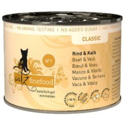Catz Finefood Can Mixed Trial Pack 6 X 200g 15 Catz Finefood Can Mixed Trial Pack 6 X 200g -Zooplus Shop 172197 pla petsnature catzfinefood rindkalb 200g 1