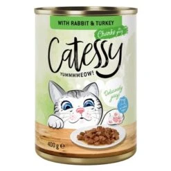 Catessy Chunks In Gravy Or Jelly 12 X 400g -Zooplus Shop 1 28348 pla catessy gravy rabbit 400g 1