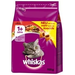 Whiskas Dry Cat Food Economy Packs -Zooplus Shop 1 68454 pla whiskas 1 rind 950g 8