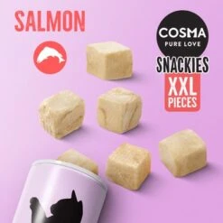 Cosma Snackies XXL - Maxi Tube -Zooplus Shop 1 80710 cosma snackies xxl foodboard salmon 1000x1000 4