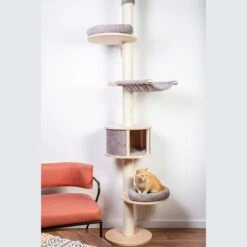 Natural Paradise Ceiling Cat Tree - Magnolia 13 Natural Paradise Ceiling Cat Tree - Magnolia -Zooplus Shop 203826 natural paradise deckenspanner magnolia hellgrau hs 08 3