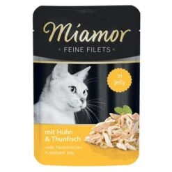 Miamor Fine Fillets In Jelly Saver Pack 24 X 100g -Zooplus Shop 22539 pla miamor ff huhnthun beutel 7