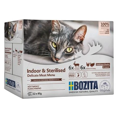 Bozita Indoor & Sterilised In A Mix Pack 12 X 85 G