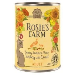 Rosie's Farm Adult Saver Pack Cans 24 X 400g 17 Rosie's Farm Adult Saver Pack Cans 24 X 400g -Zooplus Shop 295112 pla rosiesfarm adult summer turkeyquail 400g 1000x1000 1 6