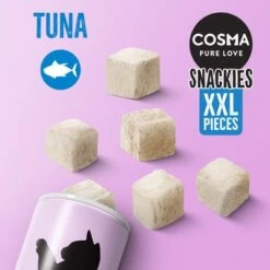 Cosma Snackies XXL – Maxi Tube Saver Pack -Zooplus Shop 2 56627 cosma snackies xxl foodboard tuna 1000x1000 2