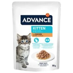 Advance Kitten Chicken -Zooplus Shop 374500 advance kitten huhn 12x85g hs 04 6