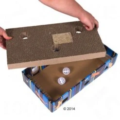 Scratch And Play Cardboard Cat Furniture -Zooplus Shop 434130 scratch play5 6
