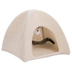 Fleecy Sheepskin Cat Den -Zooplus Shop 450535 katzenzelt dsc0422 8