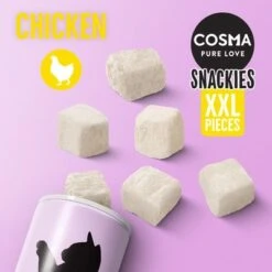 Cosma Snackies XXL – Maxi Tube Saver Pack -Zooplus Shop 56512 cosma snackies xxl foodboard chicken 1000x1000 1