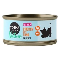 Cosma Nature Kitten Saver Pack 24 X 70g -Zooplus Shop 64868 pla cosmanature kitten chickentuna 70g 5