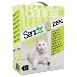 Sanicat Active White Lotus Flower Clumping Litter -Zooplus Shop 65202 PLA Sanicat Zen 6
