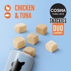 Cosma Snackies DUO 2 In 1 – Saver Pack -Zooplus Shop 70175 cosma snackies duo foodboard chickentuna 1000x1000 9