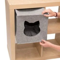 Felt Cat Den For Shelves -Zooplus Shop 70615 katzenhoehle f regale aus filz fg 5471 7