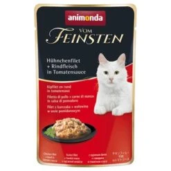Animonda Vom Feinsten Pouch 18 X 50g 14 Animonda Vom Feinsten Pouch 18 X 50g -Zooplus Shop 71465 pla animonda vomfeinsten adult mithuehnchenfilet rindfleischintomatensauce 50g hs 01 4