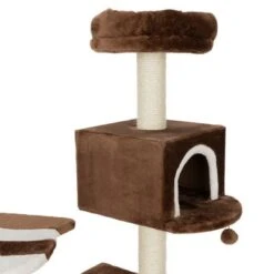 Gingerbread House Cat Tree With Ladder -Zooplus Shop 72045 knusperhaeuschen braun fg 9450 8