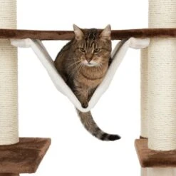 Gingerbread House Cat Tree With Ladder -Zooplus Shop 72045 knusperhaeuschen braun fg 9489 6
