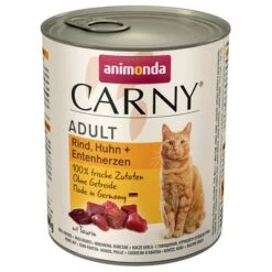 Animonda Carny Adult 6 X 800g -Zooplus Shop 83734 pla animonda carny adult rind huhn entenherzen 800g hs 01 5
