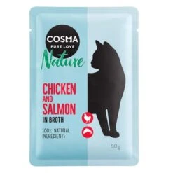 Cosma Nature Pouches Saver Pack 18 X 50g -Zooplus Shop 99514 pla cosma nature chickensalmon 50g 1