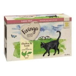 12 X 85g Feringa Classic Meat Menu Pouches Wet Cat Food - Trial Price!* -Zooplus Shop feringa classicmeat chickentrout 12x85g 1000x1000 3