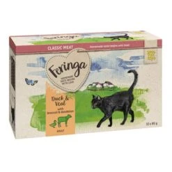 12 X 85g Feringa Classic Meat Menu Pouches Wet Cat Food - Trial Price!* -Zooplus Shop feringa classicmeat duckveal 12x85g 1000x1000 6