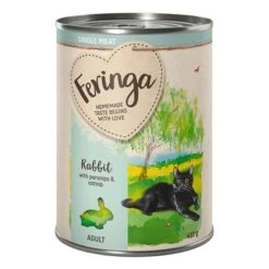 Feringa Single Meat Menu Mixed Trial Pack 6 X 410g -Zooplus Shop feringa singlemeat adult rabbit 410g 1000x1000 6