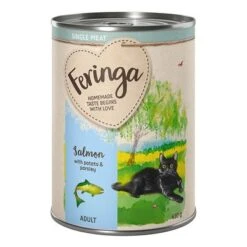 Feringa Single Meat Menu 6 X 410g -Zooplus Shop feringa singlemeat adult salmon 410g 1000x1000 8