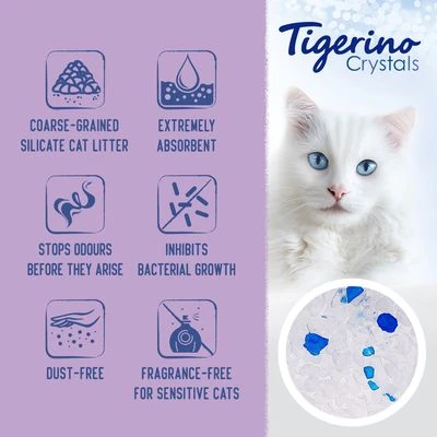 Tigerino Crystals Cat Litter - XXL/XL Grain - Sensitive (fragrance Free) 4 Tigerino Crystals Cat Litter - XXL/XL Grain - Sensitive (fragrance Free) - Image 2