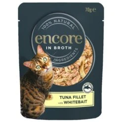 Encore Cat Broth Pouch Saver Pack 48 X 70g -Zooplus Shop wcf tuna fillet whitebait broth pouch front 1